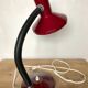Vintage flexible burgundy metal desk lamp