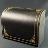 Le Tanneur mail binder sorter leather gilded decoration with small Regency style iron