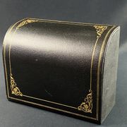 Le Tanneur mail binder sorter leather gilded decoration with small Regency style iron