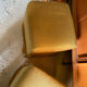 Pair of vintage fringed velvet poufs