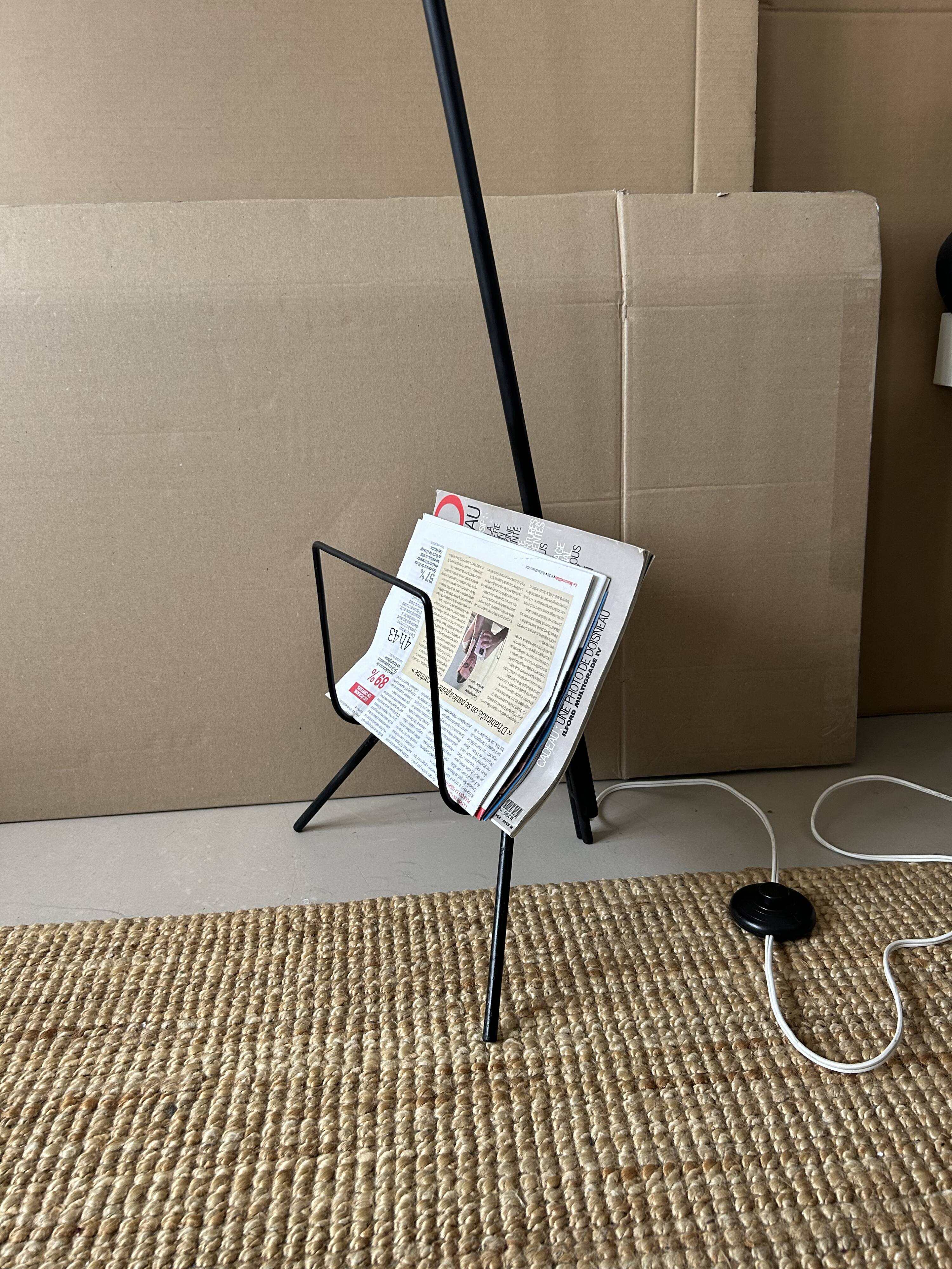 1950s magazine rack floor lamp