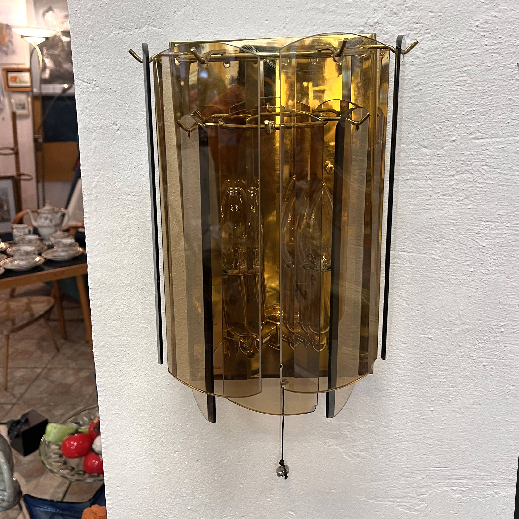 Wall lamp sconce in Hollywood Regency style, Sölken Leuchten, Germany, 1980