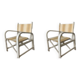 Set of 2 vintage folding armchairs