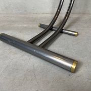 Table d'appoint en chrome au design vintage