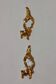 Pair of vintage brass wall lights with mirror