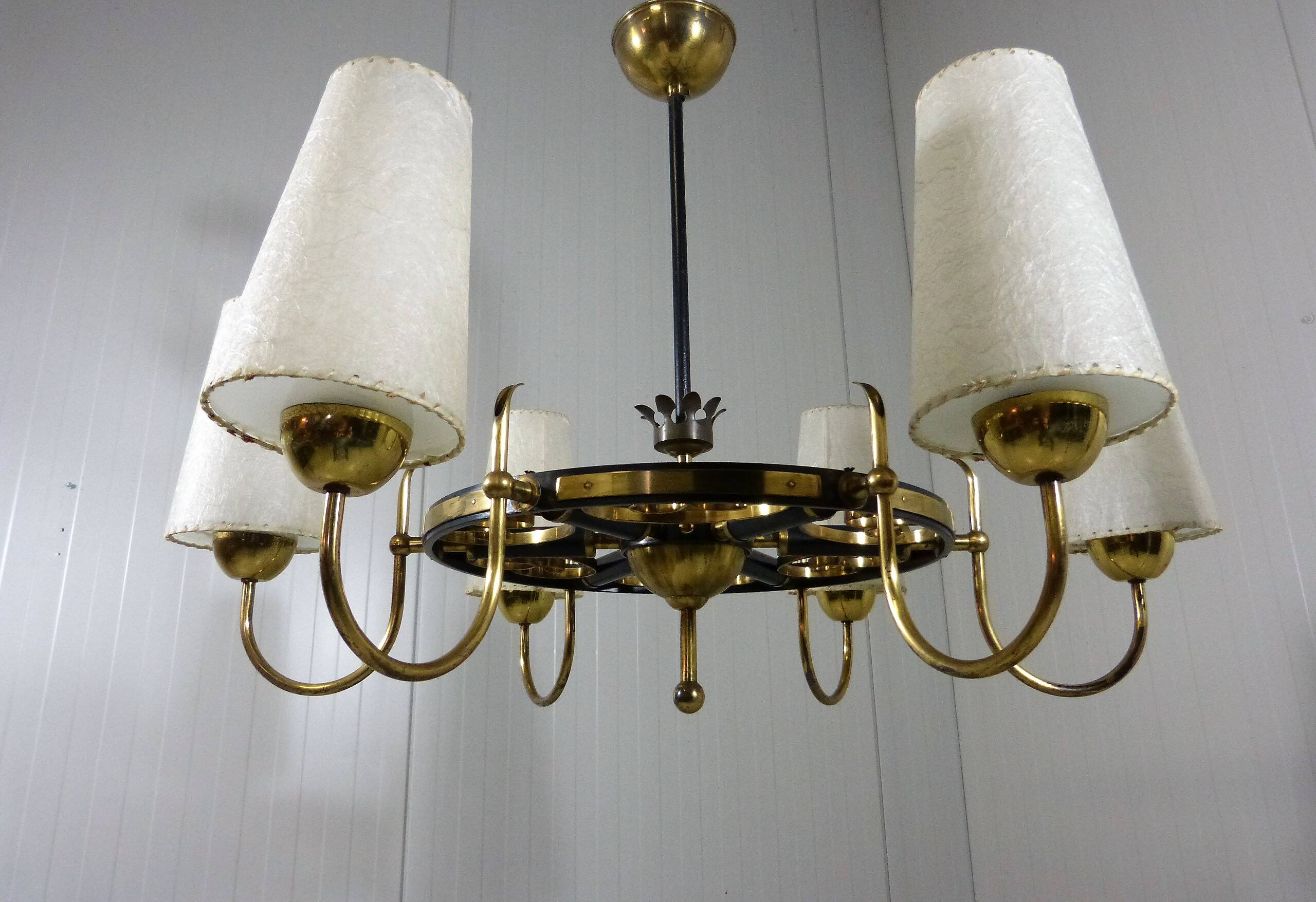 Large brass chandelier Finland 1950’s
