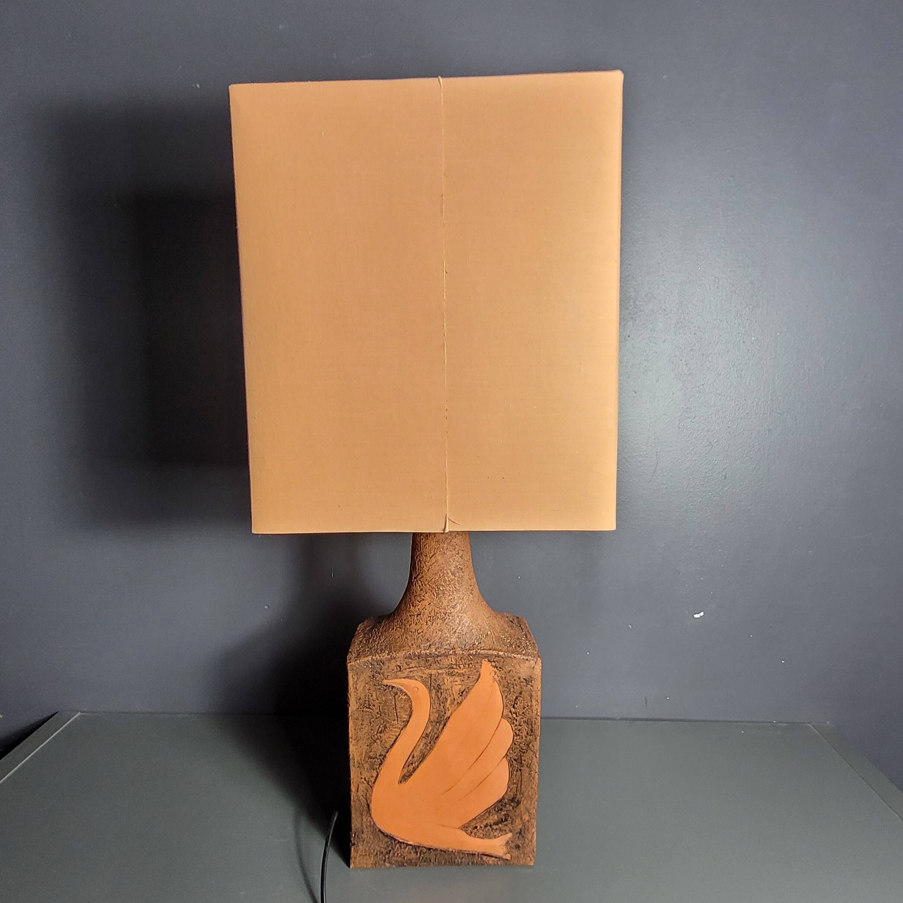 Roche-Bobois 70's ceramic/terracotta lamp