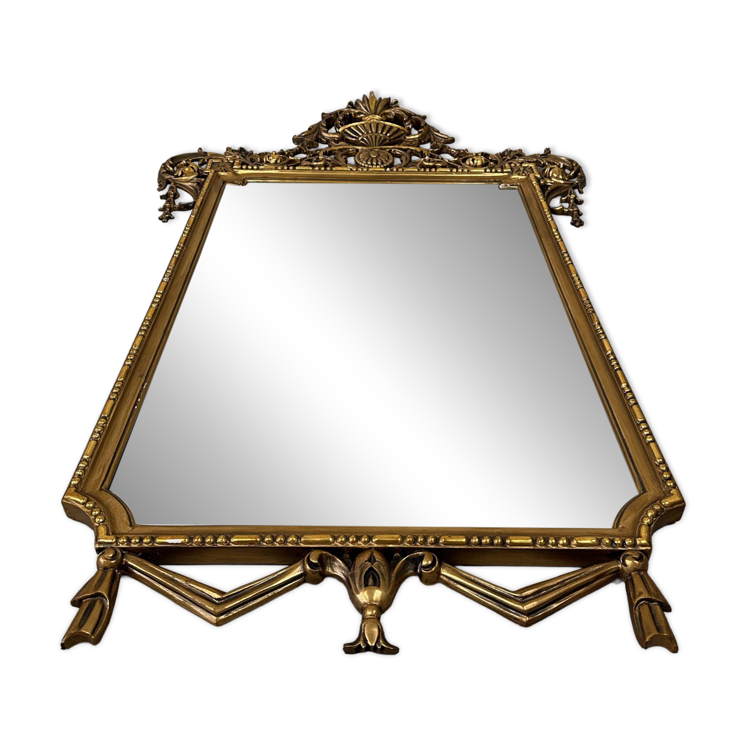 Large gilded mantel mirror – wood