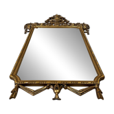 Grand miroir de cheminée doré – bois