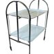 1960s 1970s Serving Cart Dinette Side Table Space Age Design Chrome White