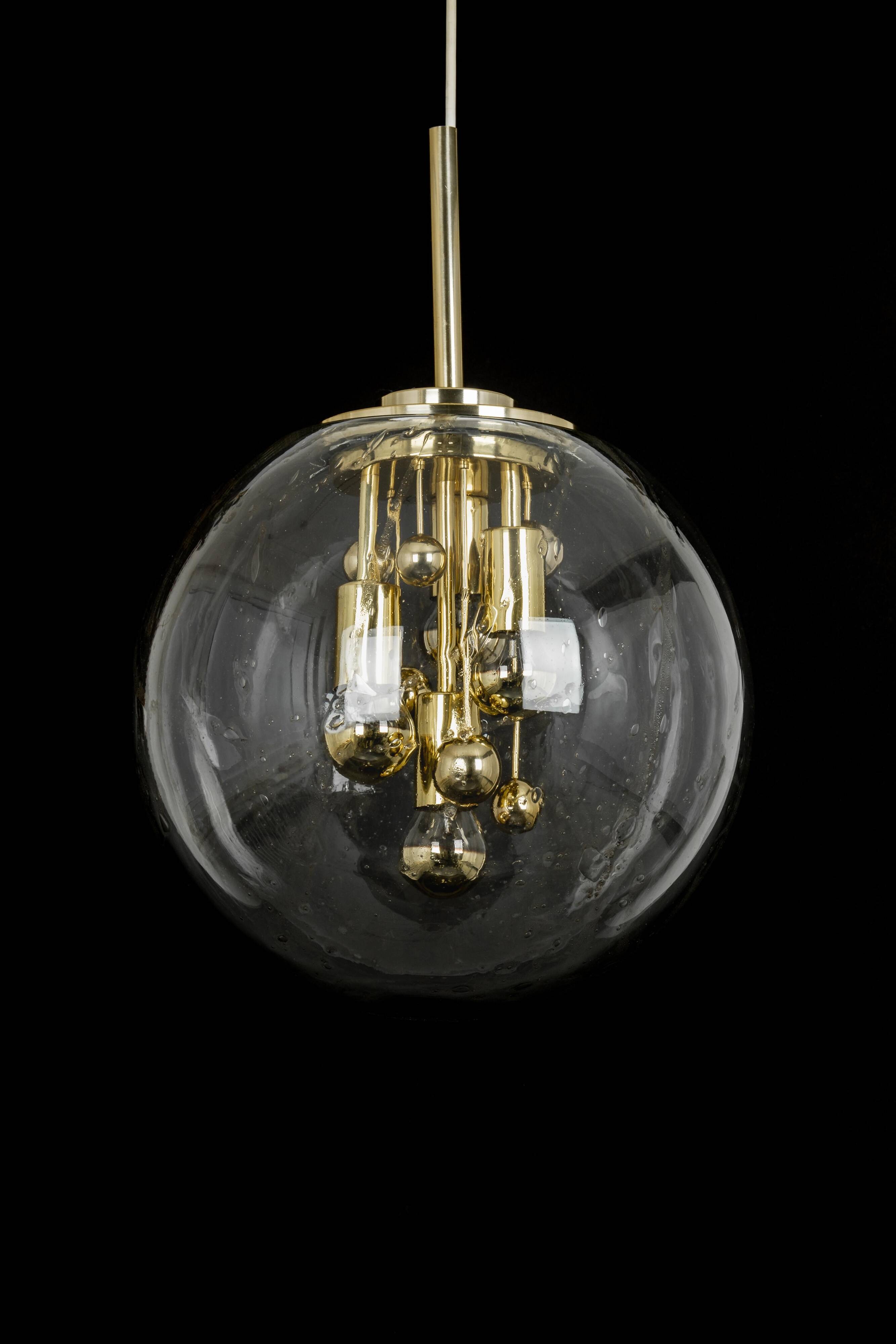 Sputnik Ball Chandelier by Doria, Germany, 1970s