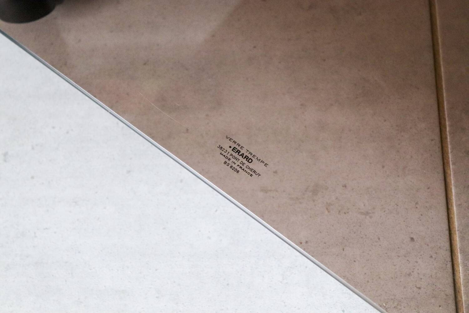 Erard tempered glass coffee table on wheels