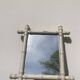 White bamboo wood mirror