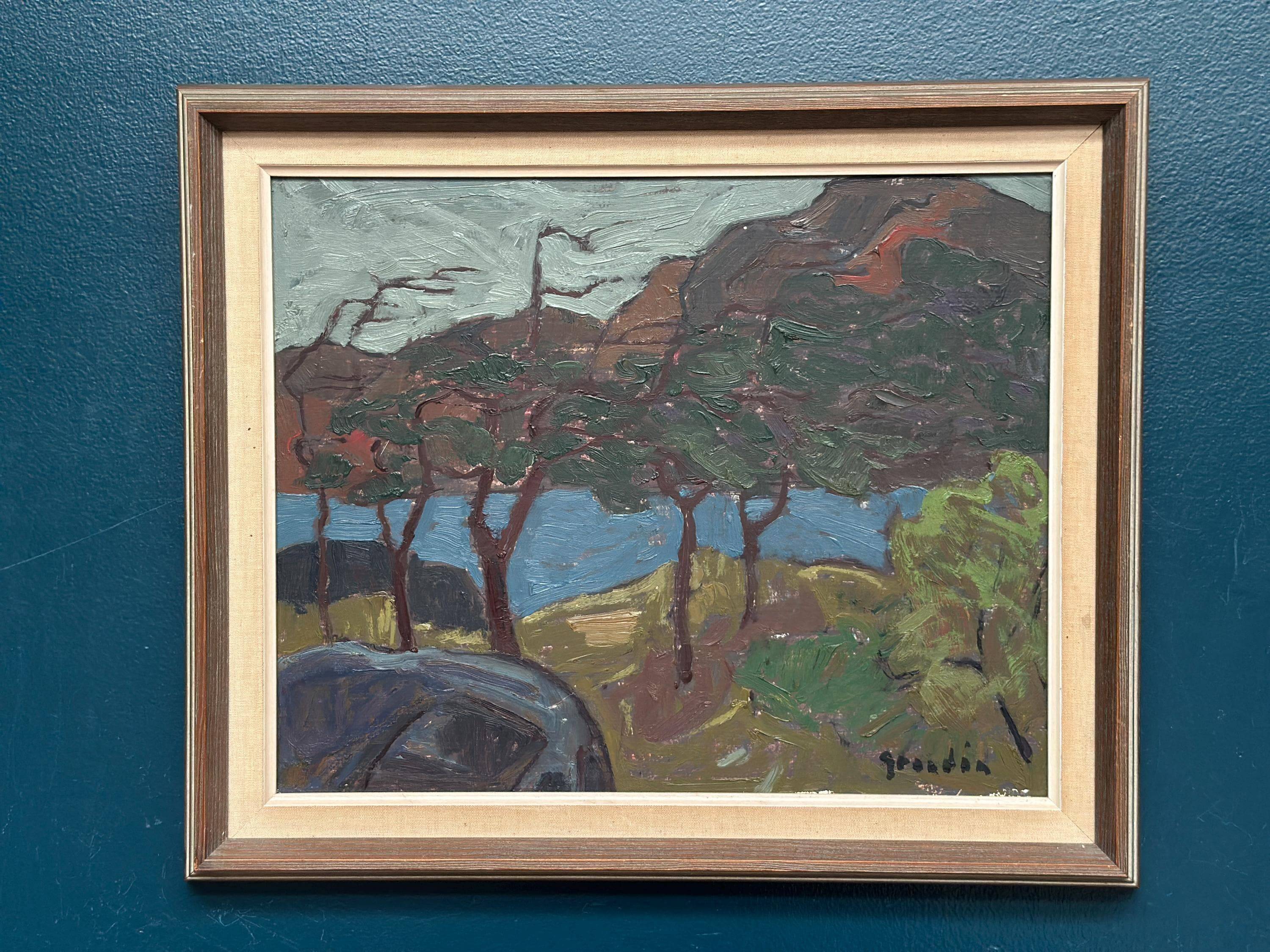 Original Swedish Oil on Panel – “Autumn Trees” by Svän Grandin – Signed