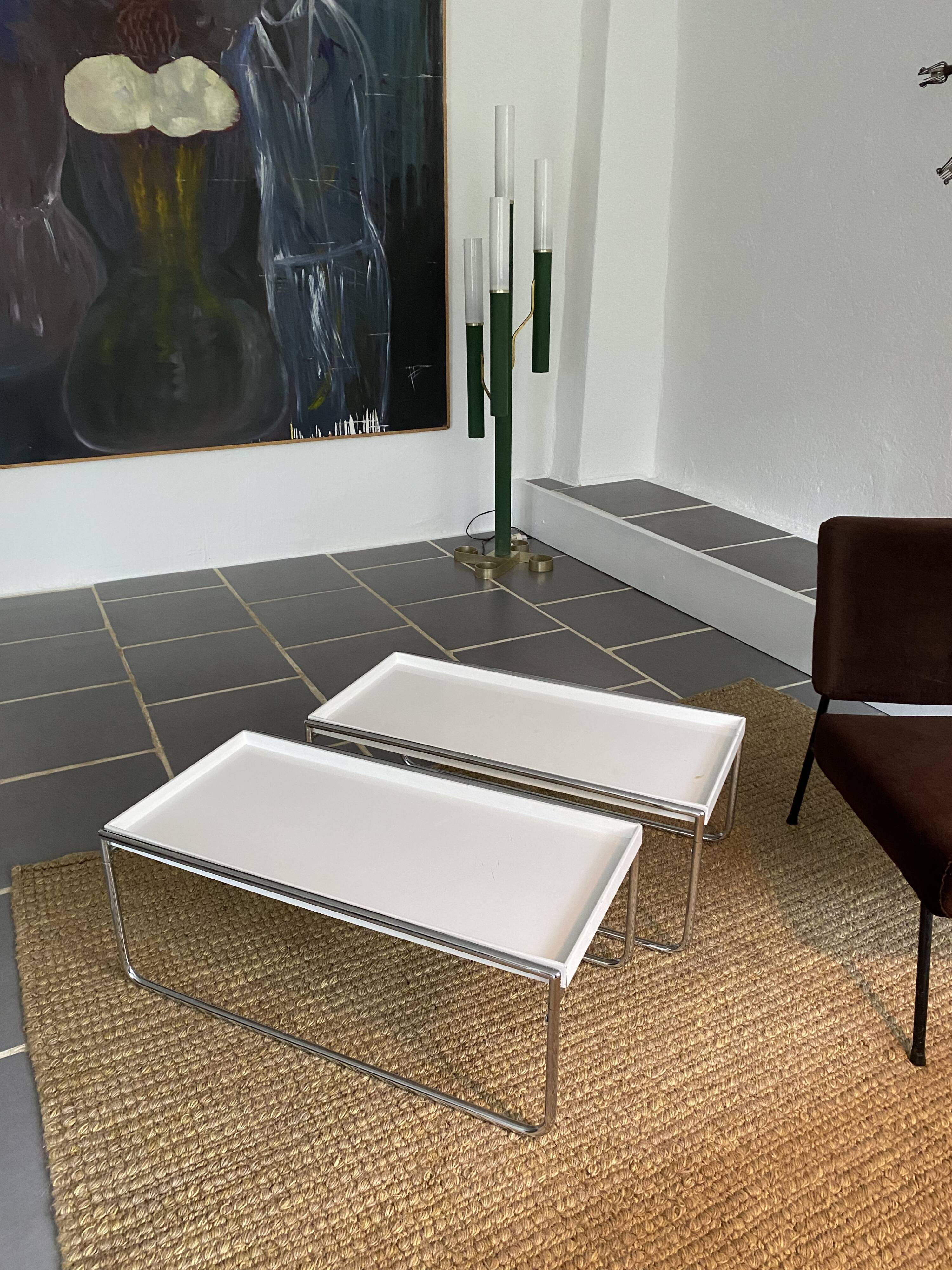 Paire de tables basses vintage trays Katell