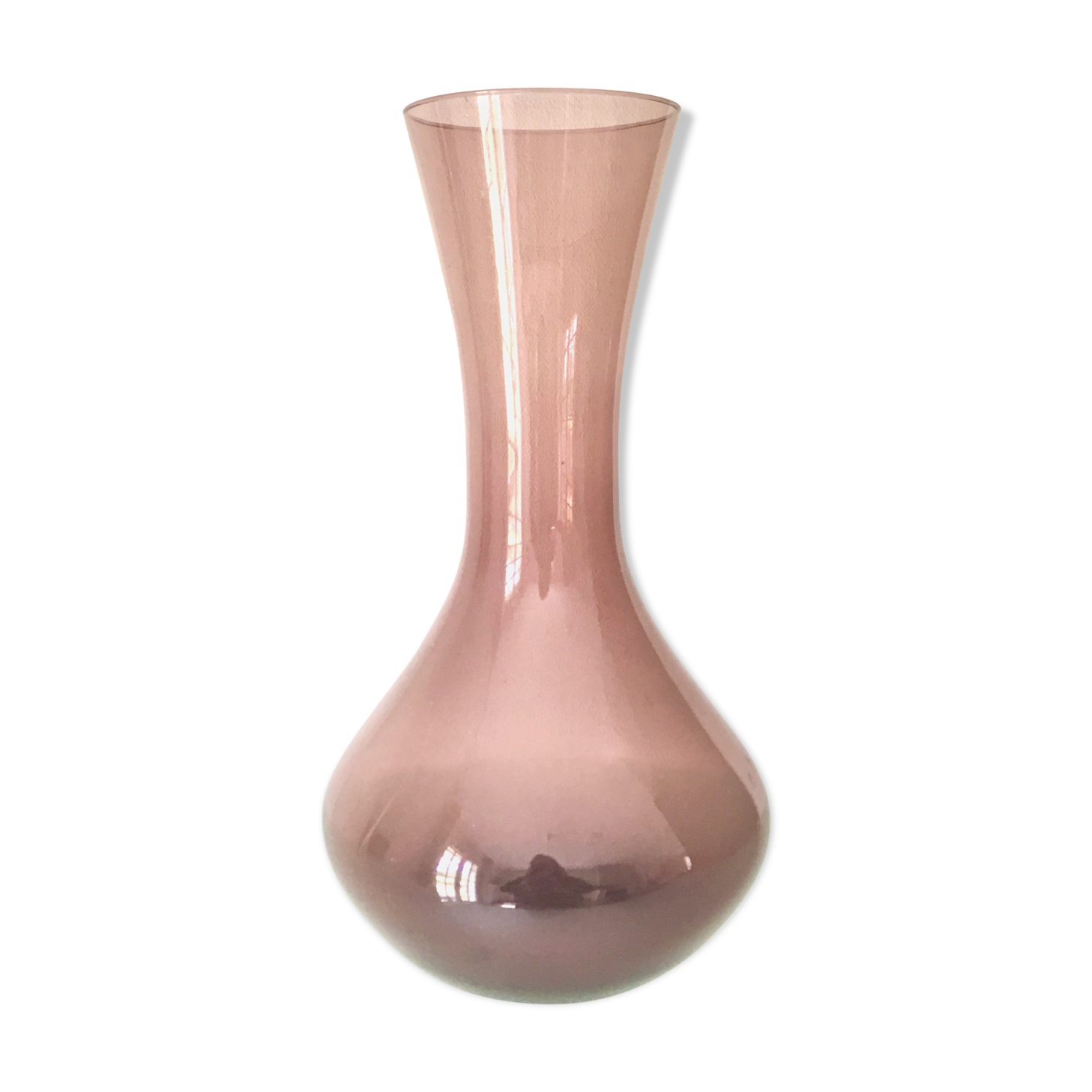 Blown glass heather vase
