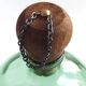 Vintage demijohn wooden cork and chain