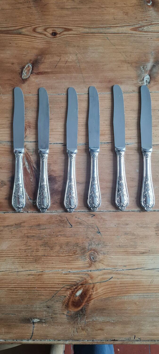 Service de 6 couteaux en inox