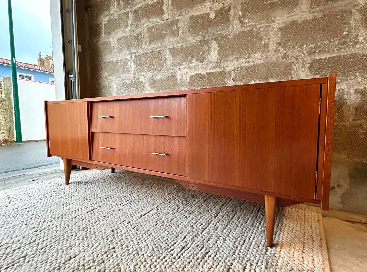 Vintage Scandinavian teak sideboard - unique piece - 1960s/70s