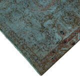 Handmade oriental decorative 1980s 331 cm x 331 cm blue wool carpet