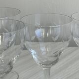 6 verres en cristal ciselé