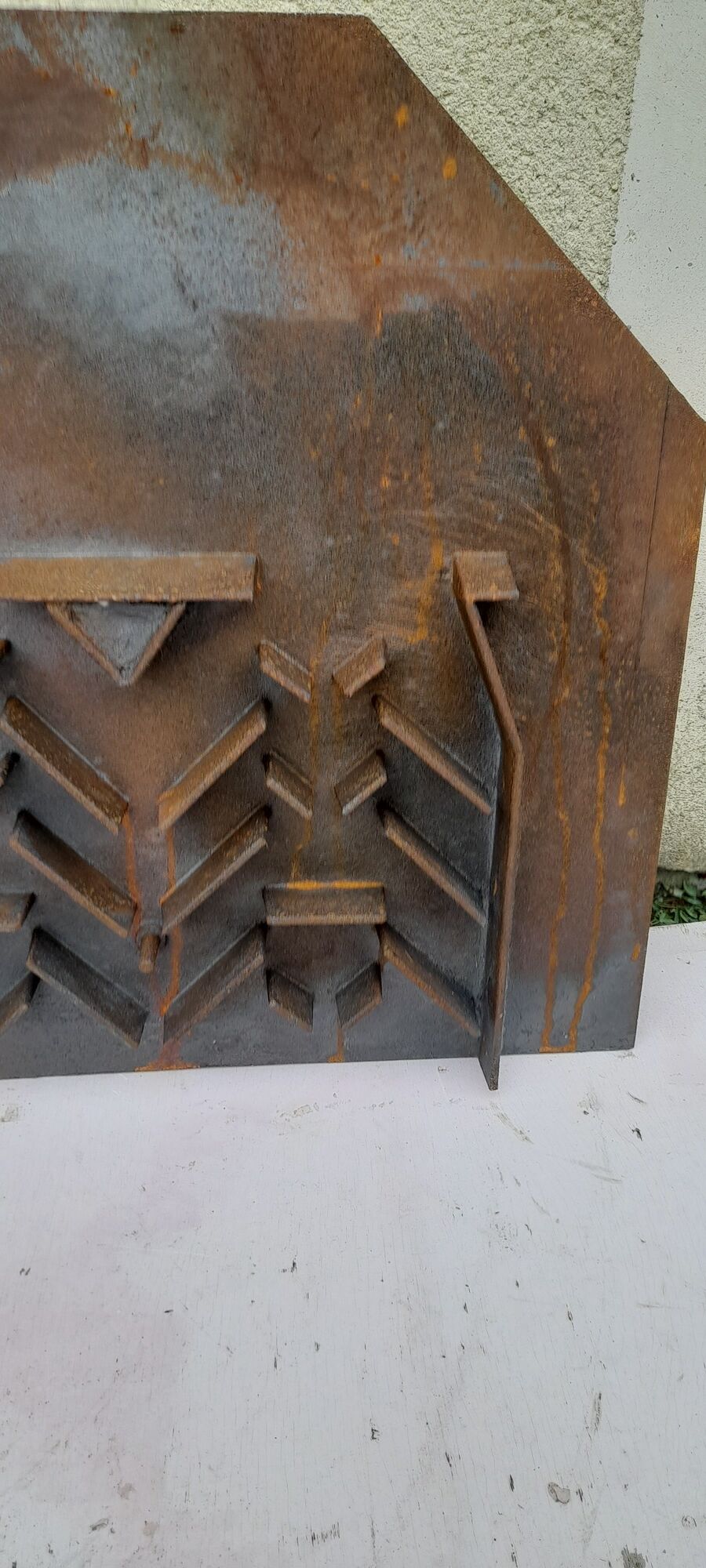 Plaque de cheminée  en fonte fleur de lys fonderie d'art jamais posée
