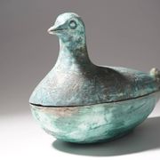 Ceramic box in the shape of a bird, 1960s