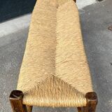 Straw bench from the 50s/60s