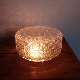 Ceiling / wall light round metal and glass - 50s