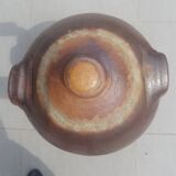 Antique two-handle glazed terracotta jar
