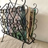 Wrought iron magazine rack from the 50s