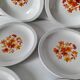 6 flower power plates from the 70s