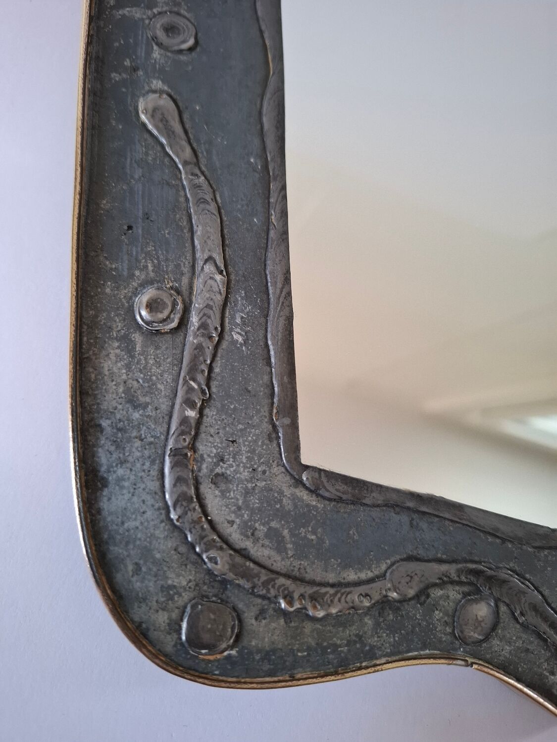 Vintage brutalist mirror