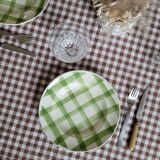 La Redoute x Selency set of 4 semi-deep green plates
