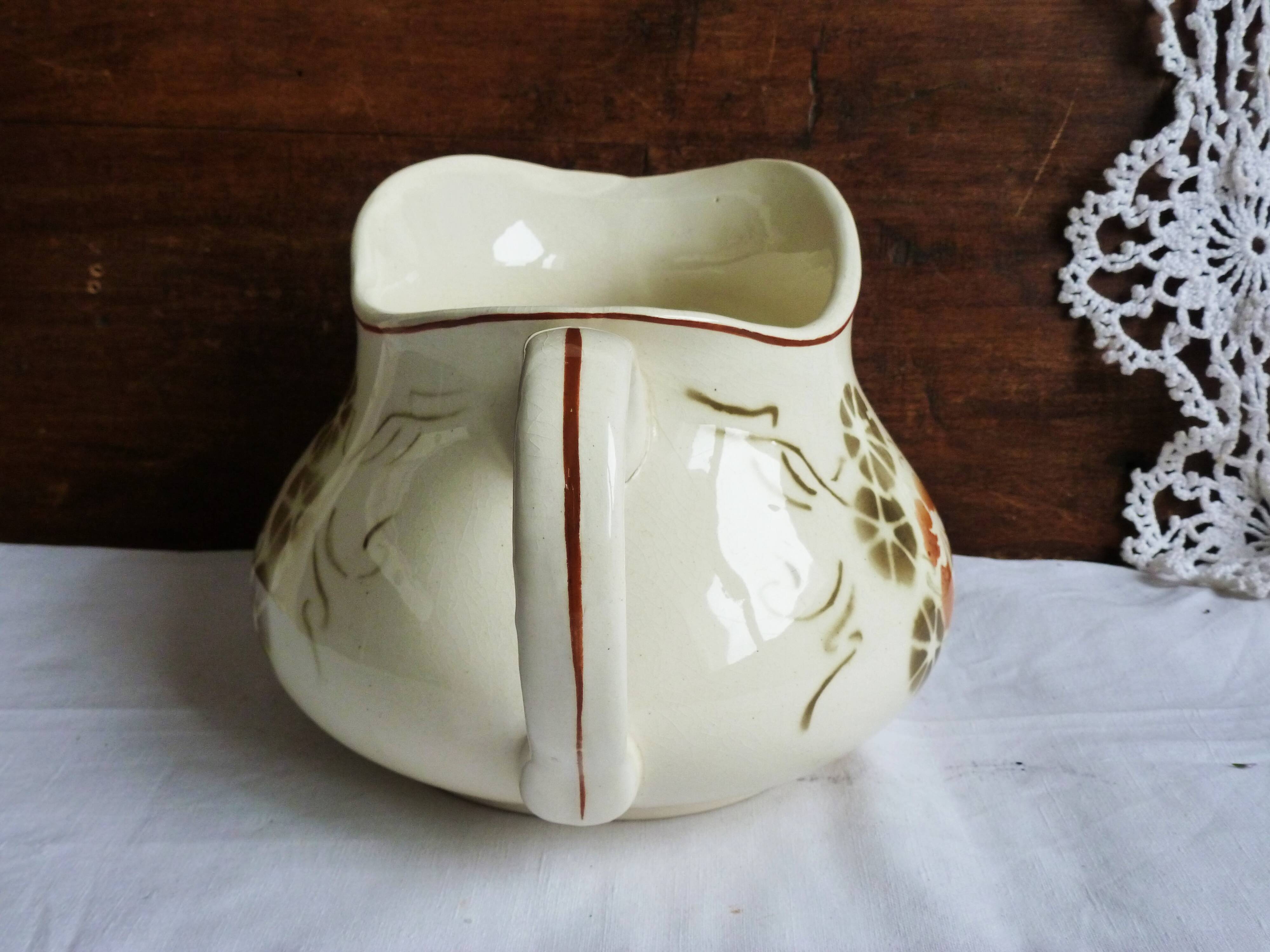 Cruche de bains, broc vintage de bains, décoration salle de bains