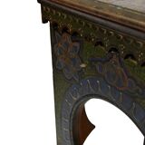 Antique hand-painted Moroccan Moorish Zouak side table