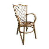 Louis Sognot vintage 1950s rattan chair