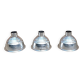 3 vintage industrial pendant lights, old workshop lighting fixtures