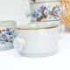6 stoneware bowls floral motifs