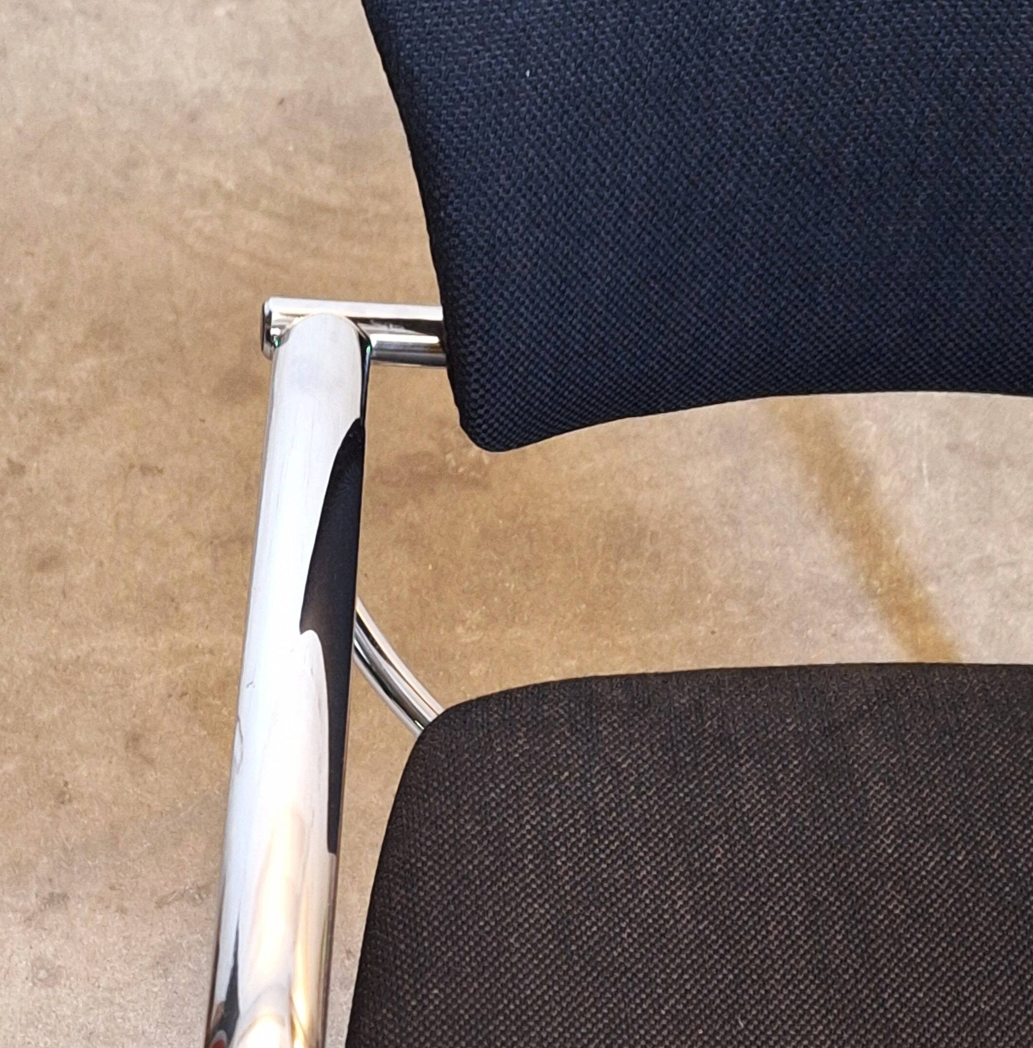 Brayton International Collection Steelcase black and aluminum chair