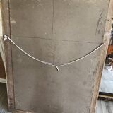 Large Louis Philippe mirror with white patina