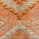 Orange & Beige Tribal Oushak Runner Rug, 88x362Cm