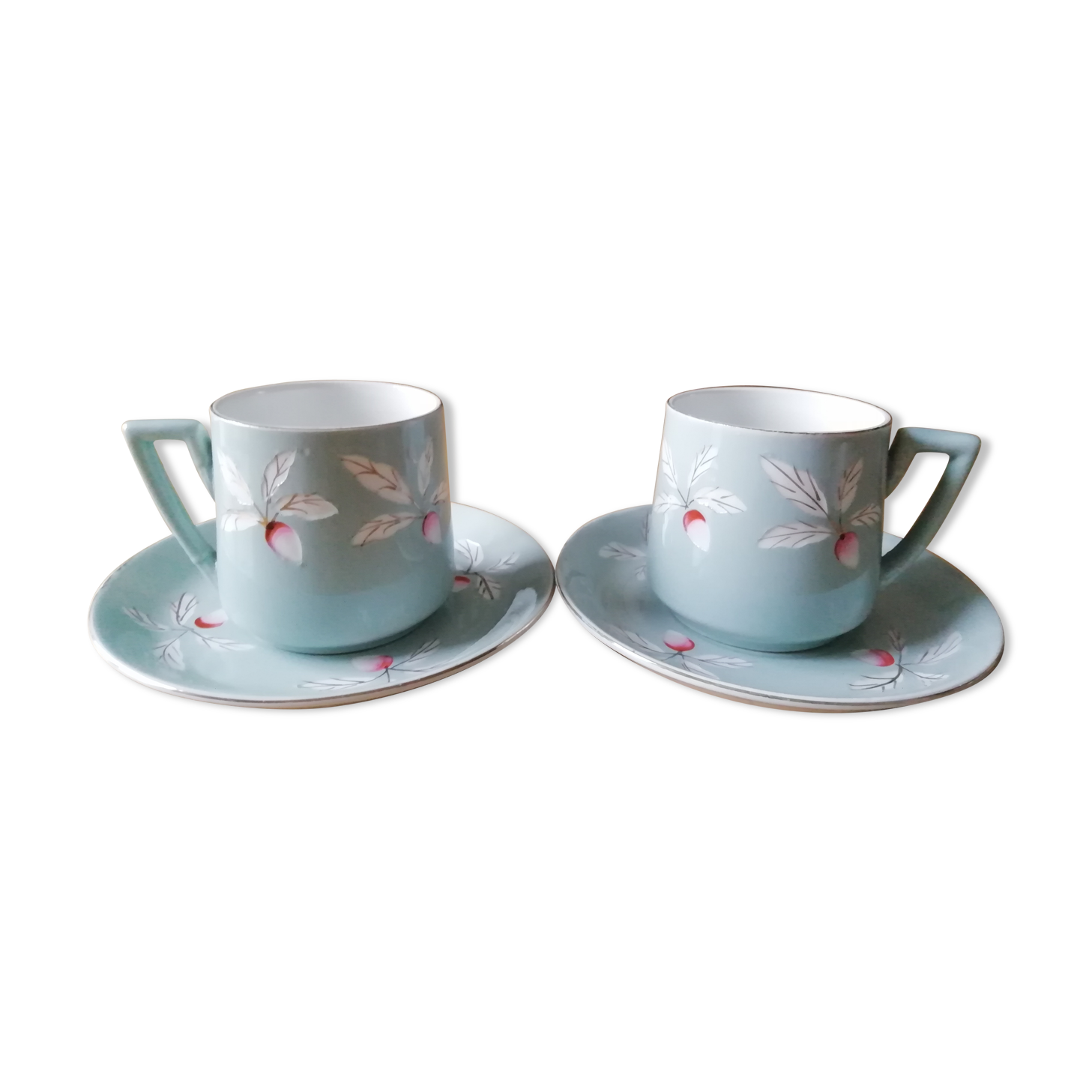 Paire de tasses Digoin Sarreguemines