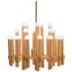 Golden chandelier by Angelo Brotto for Esperia Italia
