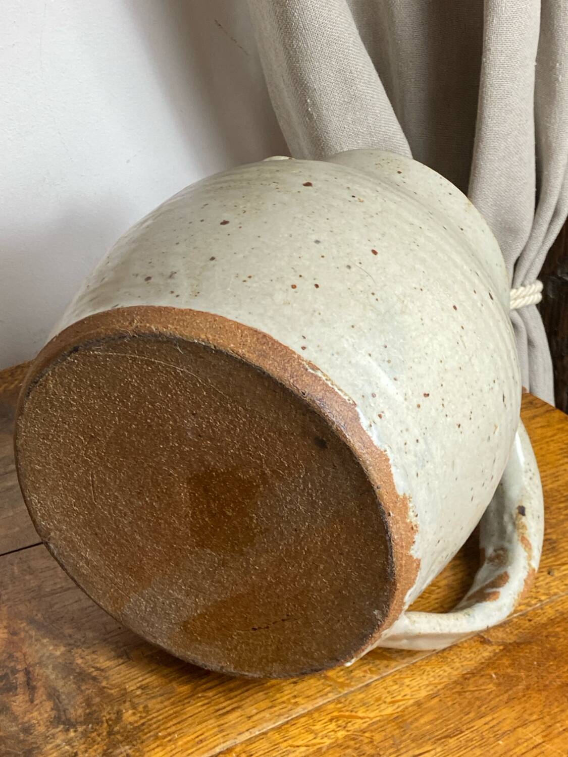 Large pyrite stoneware pitcher