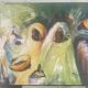 Oil or acrylic on canvas, signed Badji Malang