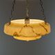Art Deco pendant lamp in yellow glass, 1930s