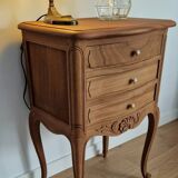 Commode chevet bois style Louis XV