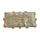 Vintage wall lamp in iridescent molded glass 70s