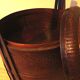 Antique basket in wood and rattan with 3 sections, 1900